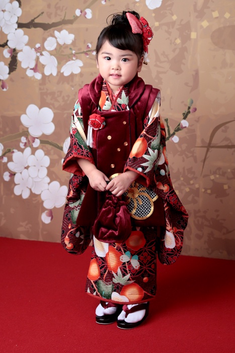 日本製 3歳 七五三 753 女の子 着物セット